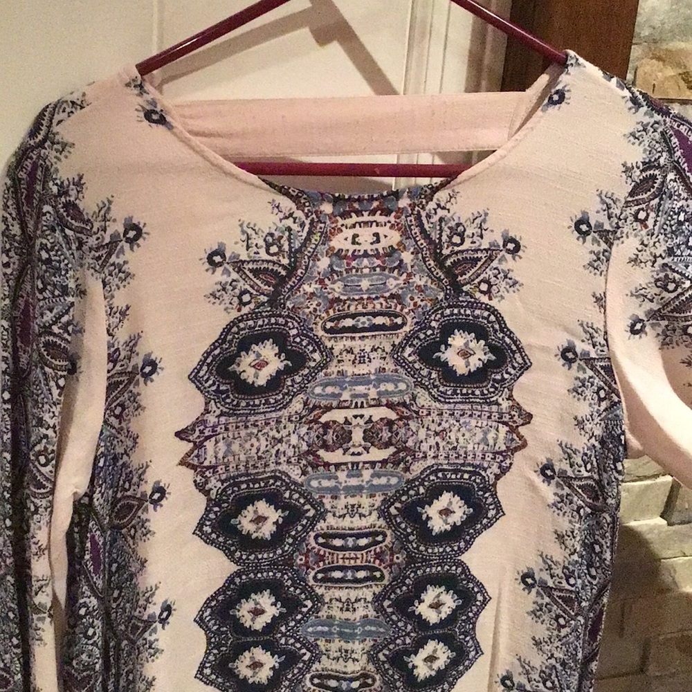 FREE PEOPLE “SMOOTH TALKER” PLUNGING BACK TUNIC/MINI DRESS - Picture 9 of 12